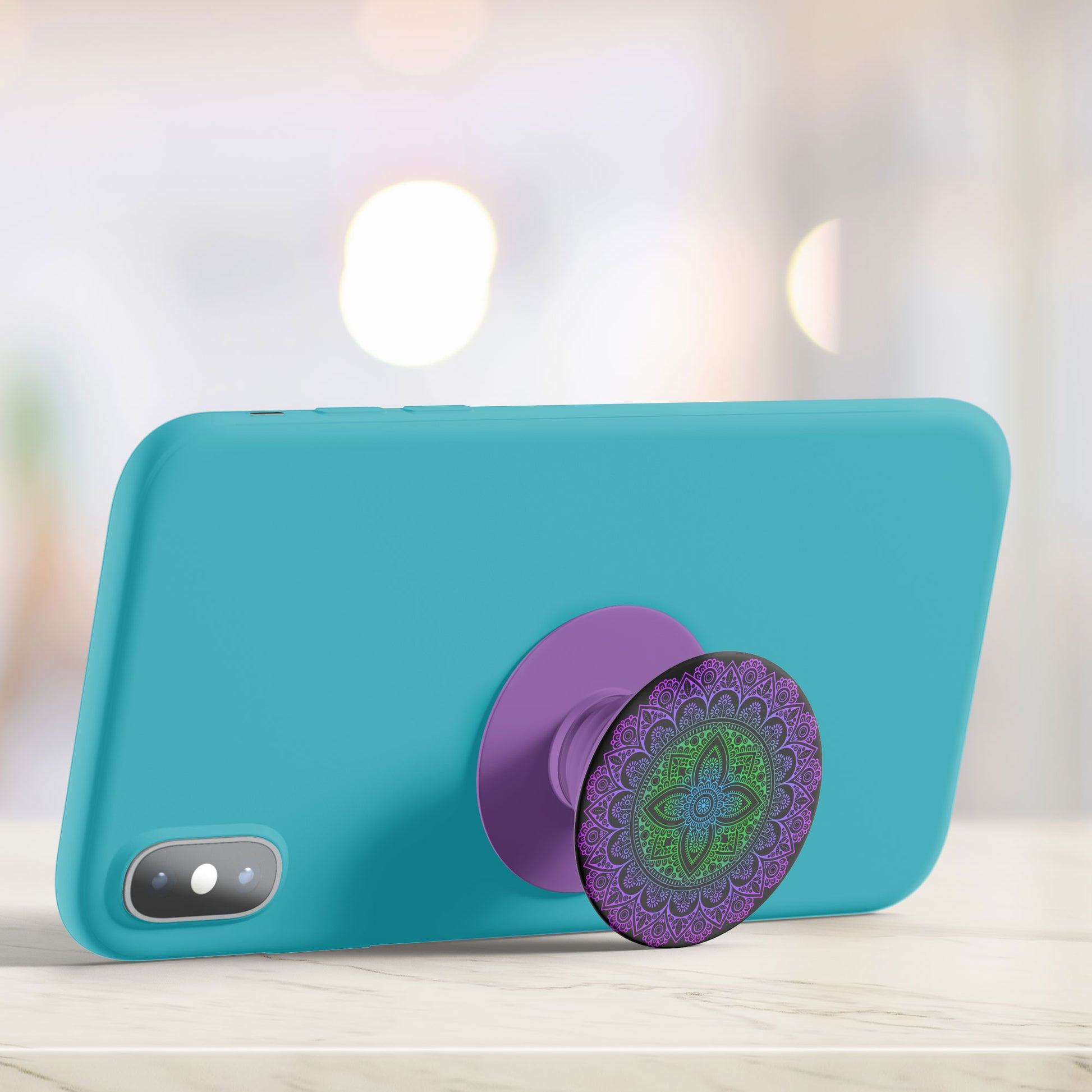 Purple Mandala Flat Pop Holder