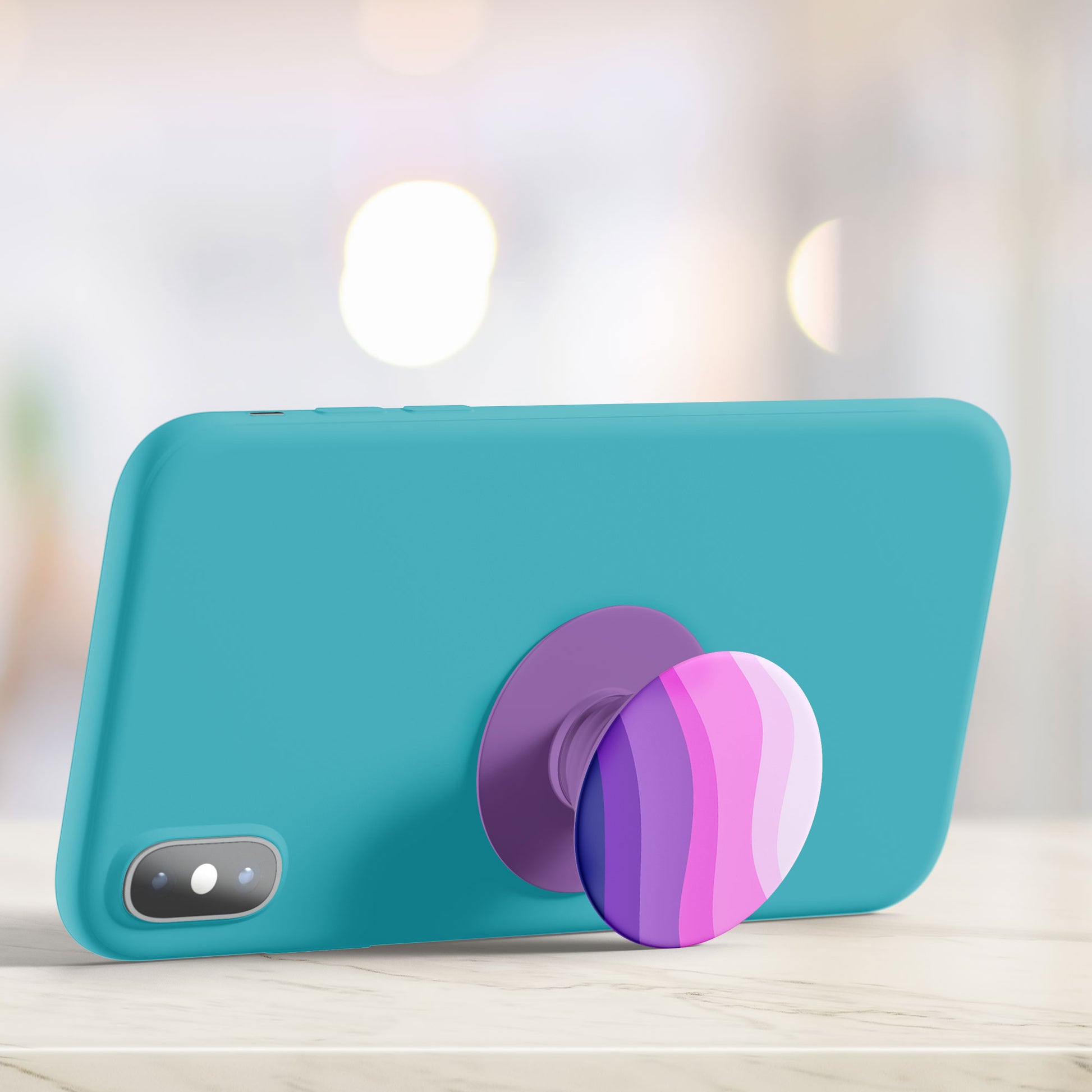 Purple Waves Flat Pop Holder