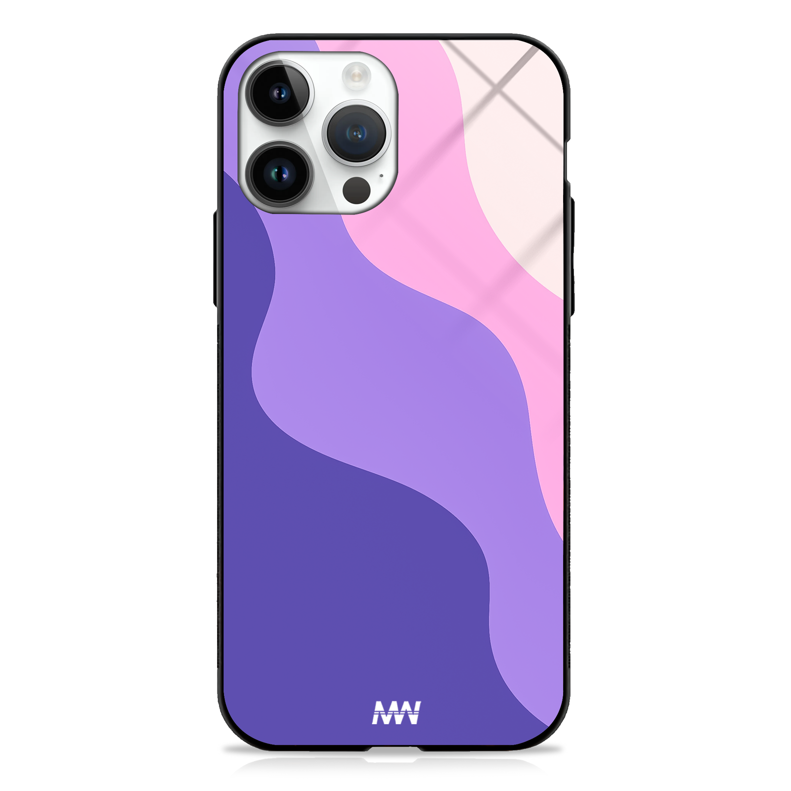 Purple Wave Aesthetic GLASS CASE -  - MW Stuffs - 