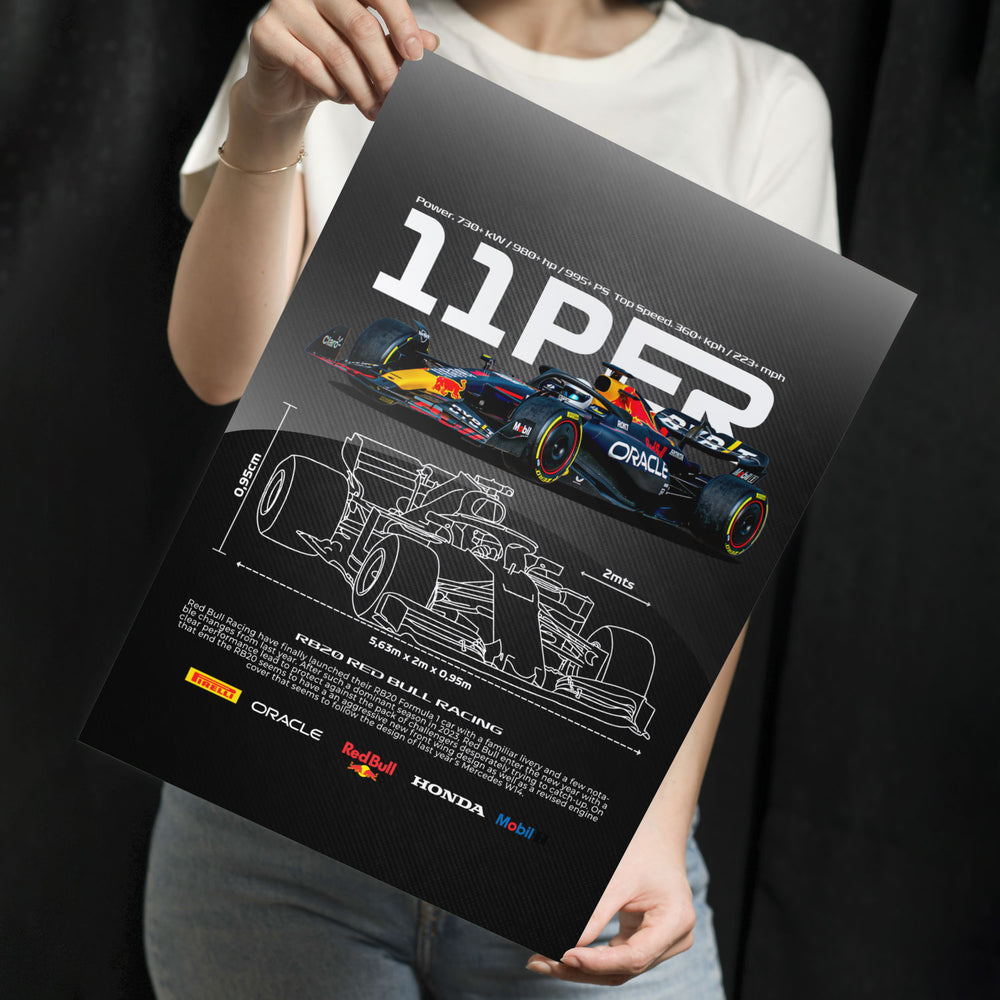 RB20 Engineering Art Metal-Poster