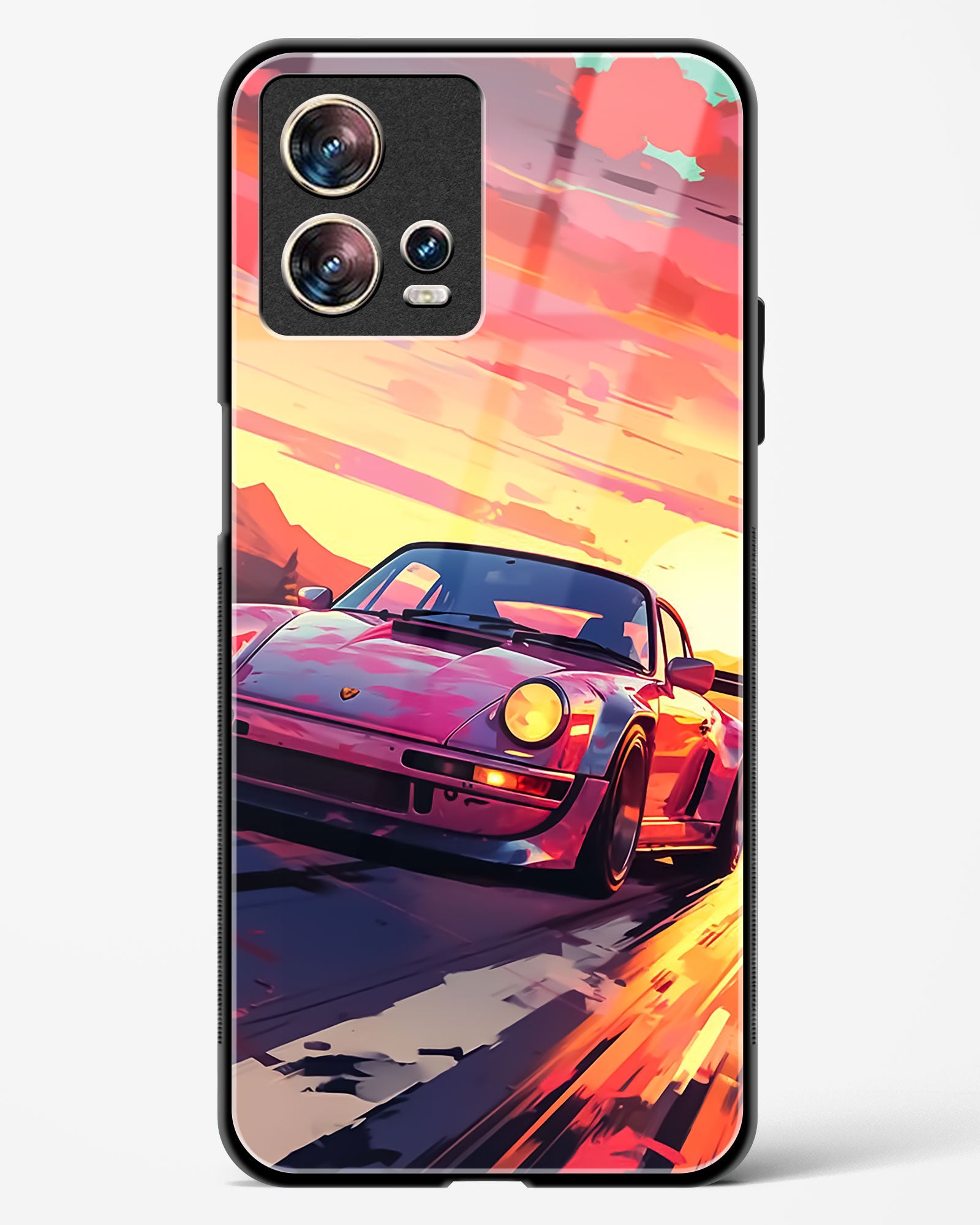 Racing Art Glass Phone Case-Motorola Edge 30 Fusion