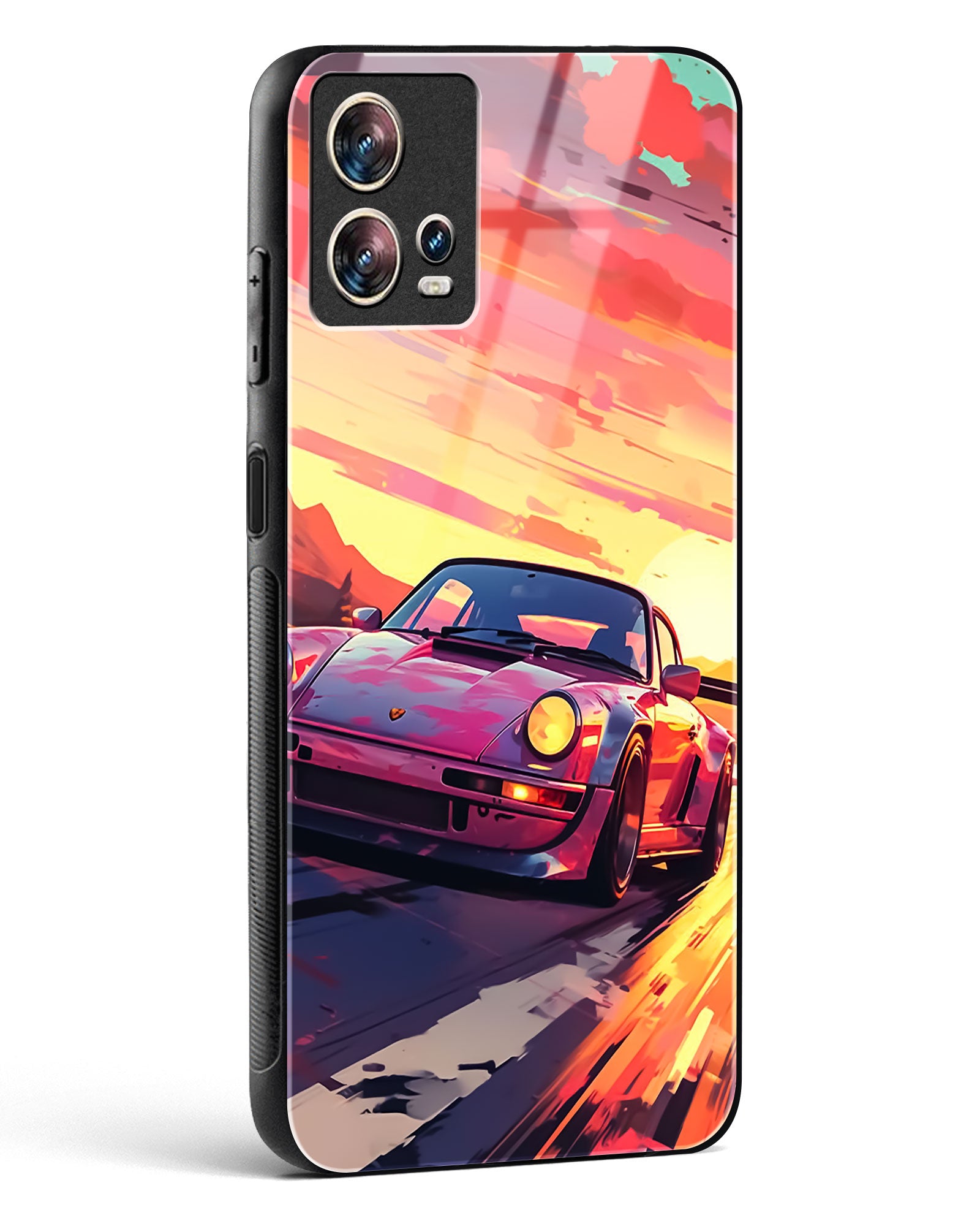 Racing Art Glass Phone Case-Motorola Edge 30 Fusion