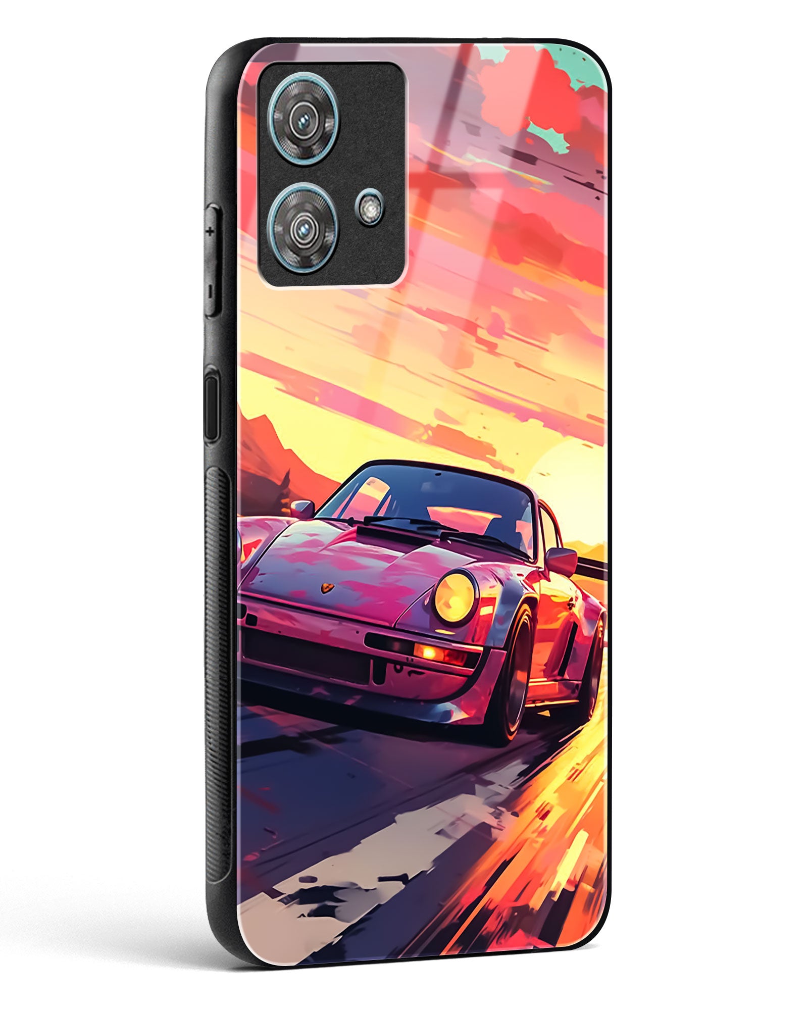Racing Art Glass Phone Case-Motorola Edge 40 Neo