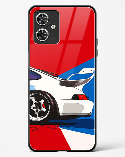 Racing Car Abstract Glass Phone Case-Moto G54 5G