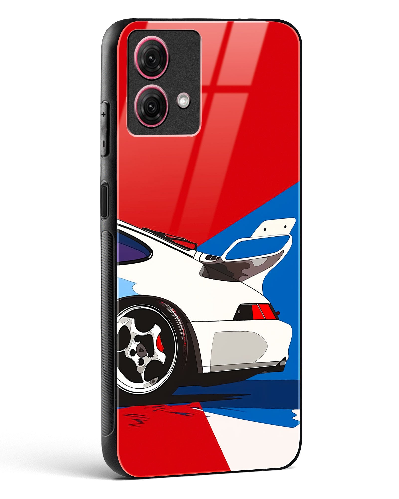 Racing Car Abstract Glass Phone Case-Moto G84 5G