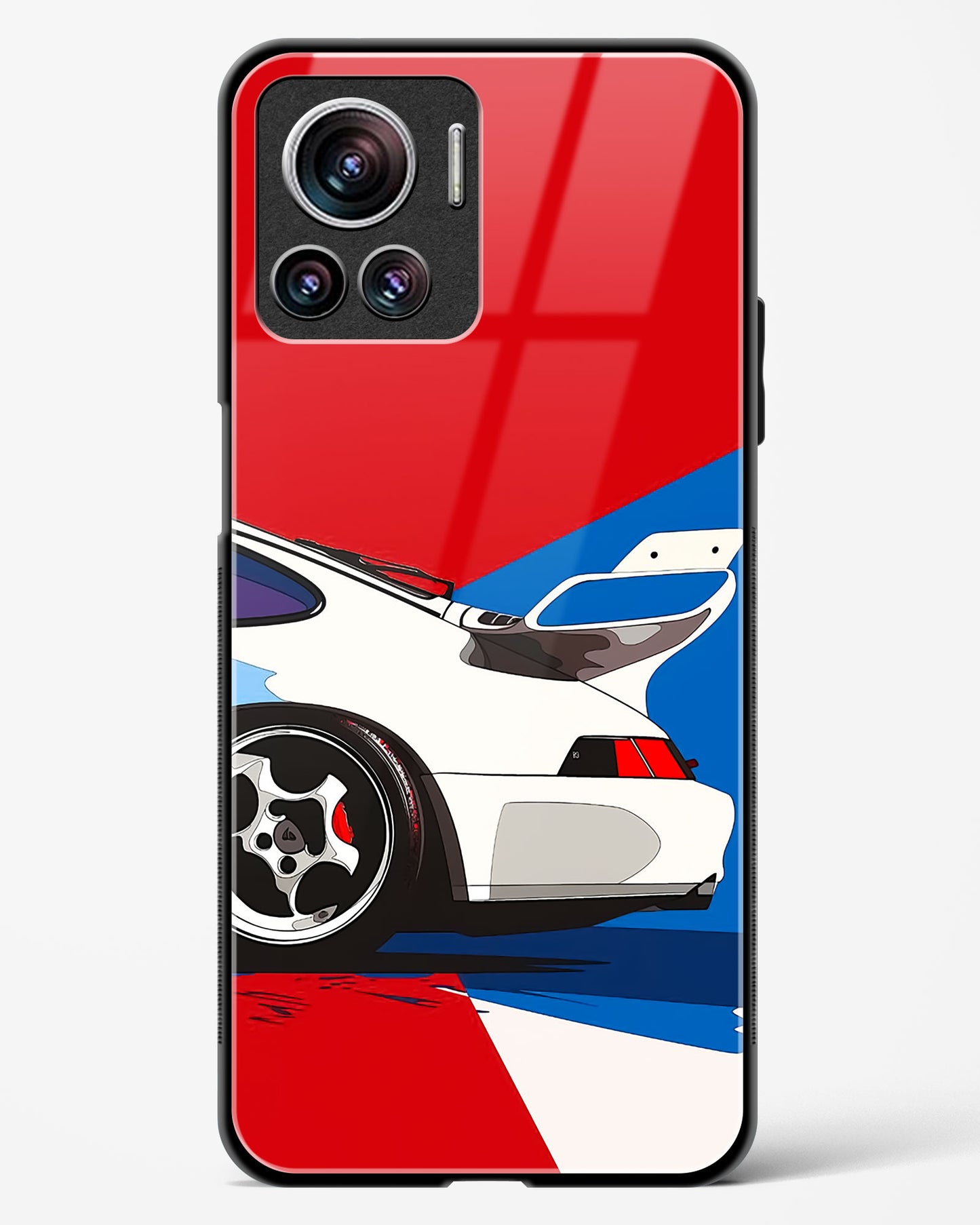 Racing Car Abstract Glass Phone Case-Motorola Edge 30 Ultra
