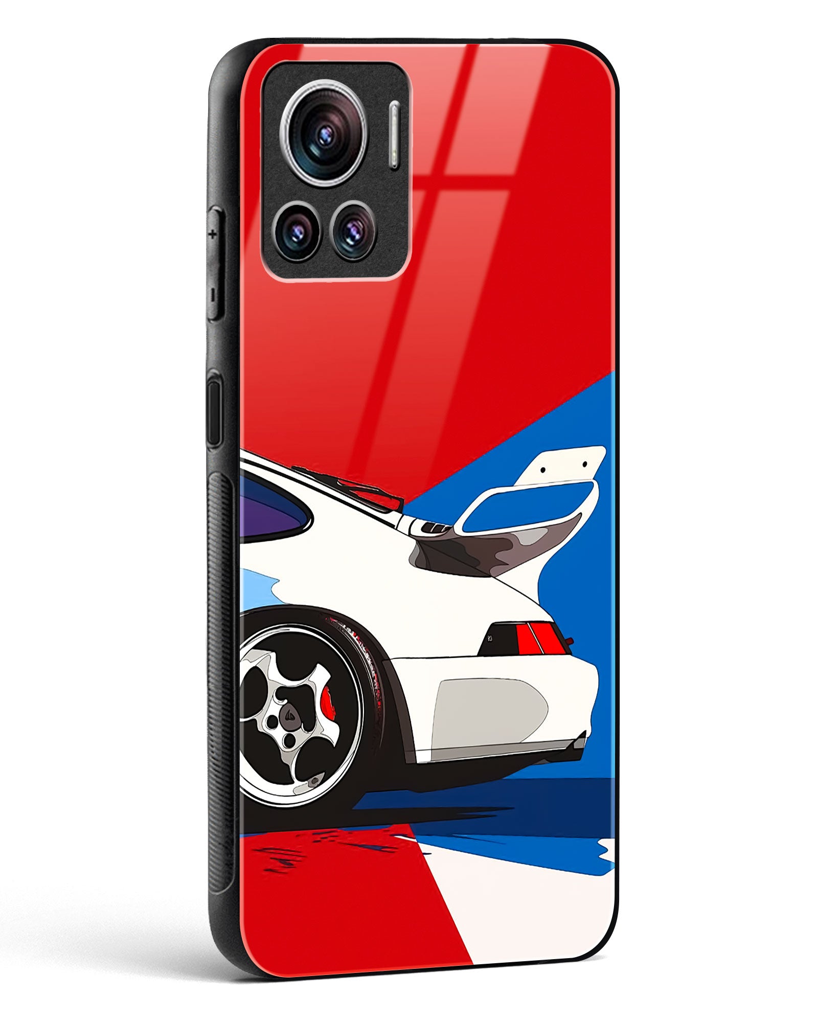Racing Car Abstract Glass Phone Case-Motorola Edge 30 Ultra