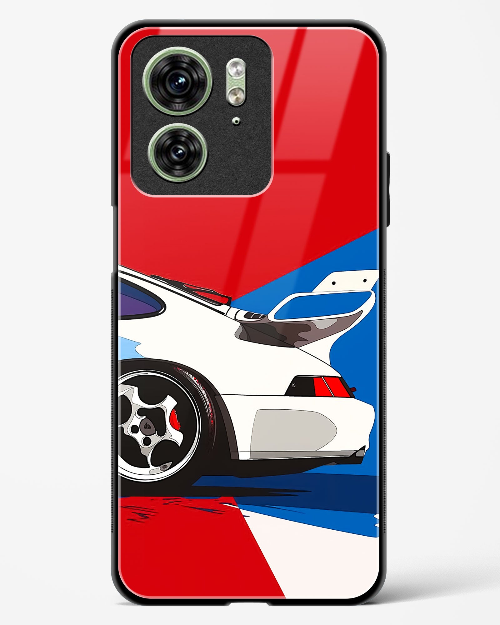 Racing Car Abstract Glass Phone Case-Motorola Edge 40