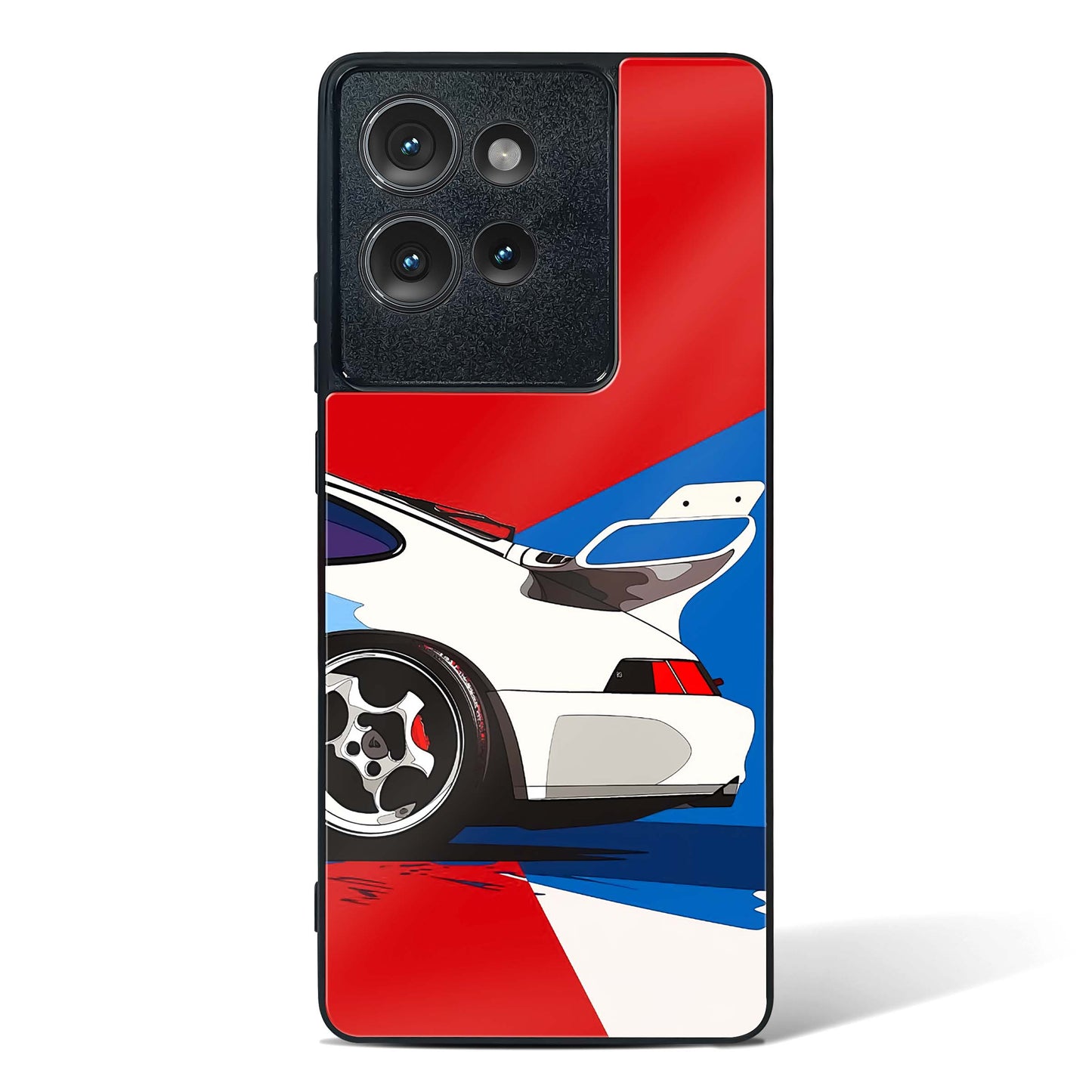 Racing Car Abstract Glass Phone Case-Motorola Edge 50