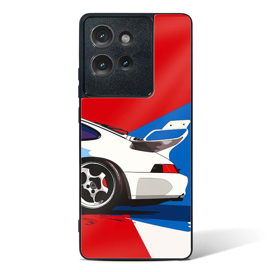 Racing Car Abstract Glass Phone Case-Motorola Edge 50