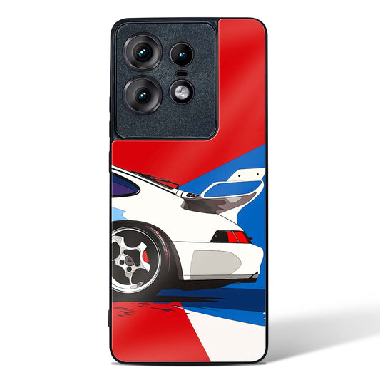 Racing Car Abstract Glass Phone Case-Motorola Edge 50 Pro