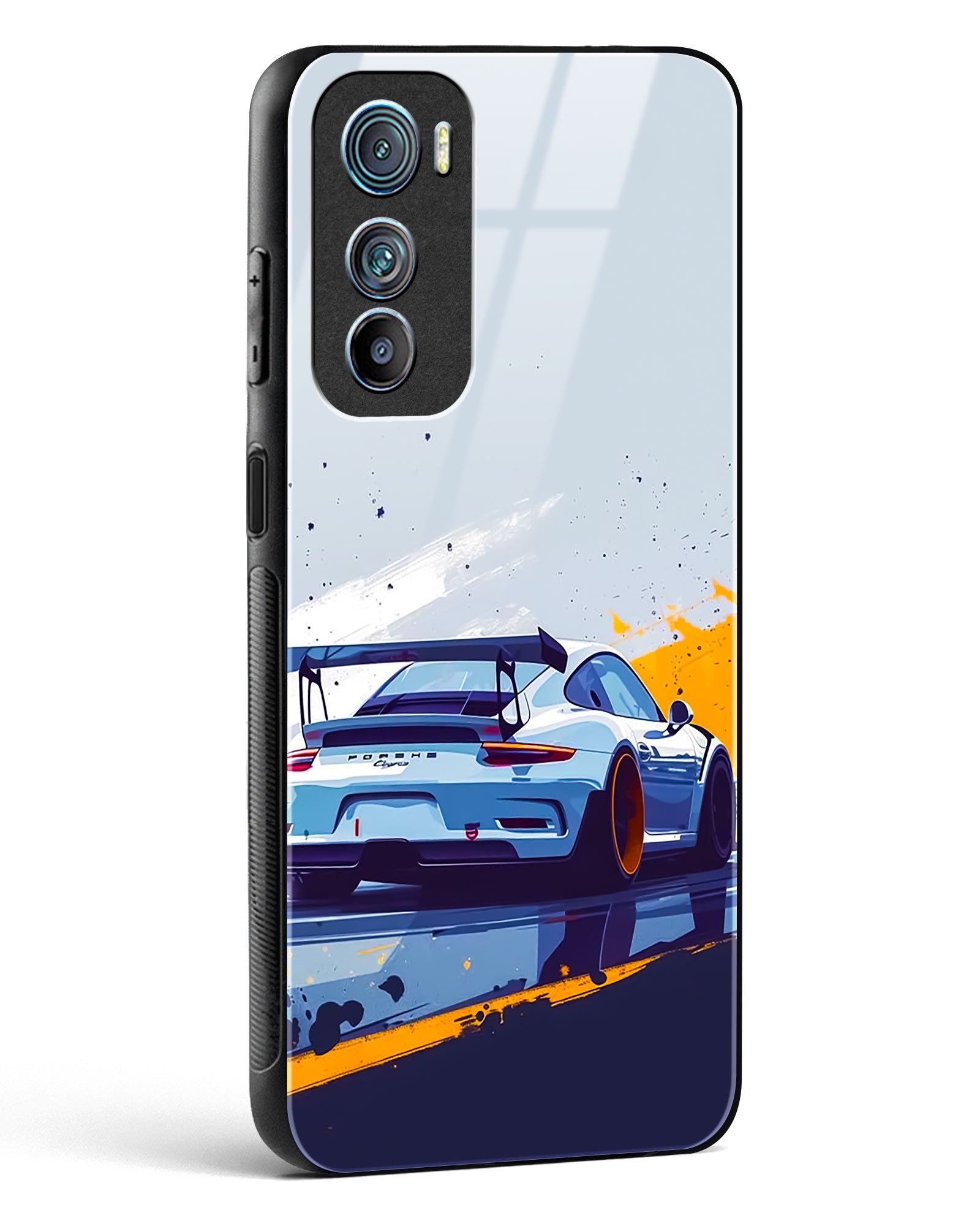 Racing Car Art Glass Phone Case-Motorola Edge 30