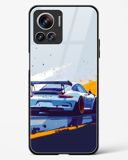 Racing Car Art Glass Phone Case-Motorola Edge 30 Ultra
