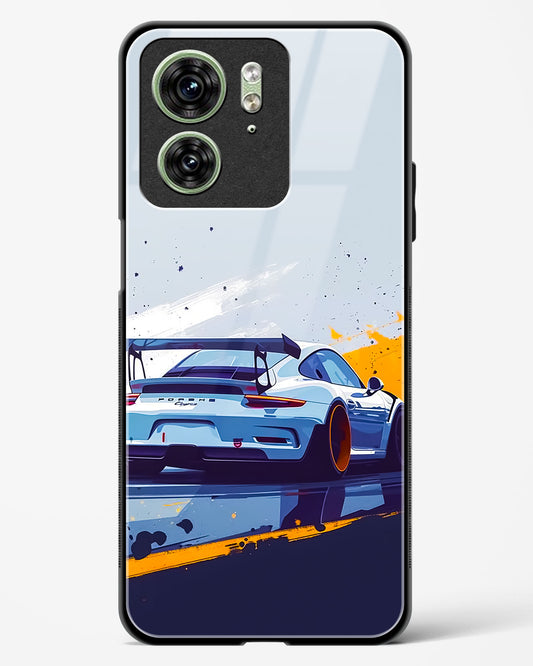 Racing Car Art Glass Phone Case-Motorola Edge 40