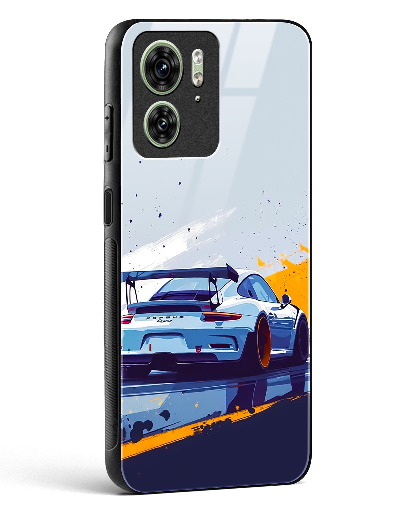 Racing Car Art Glass Phone Case-Motorola Edge 40