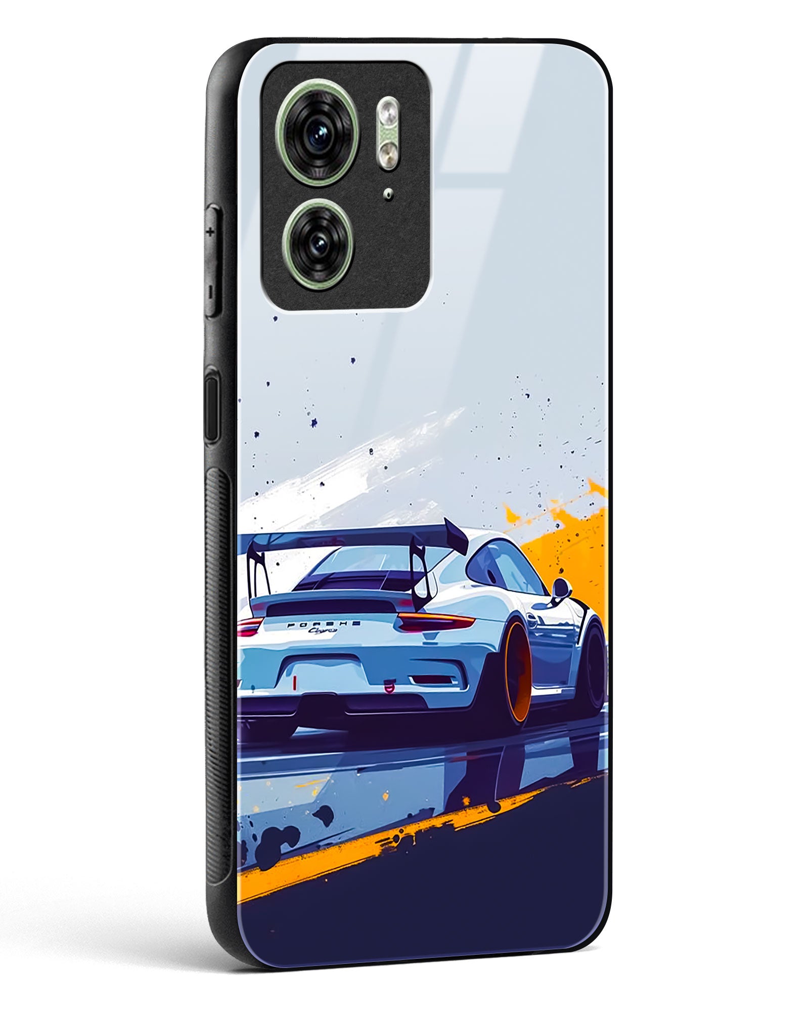 Racing Car Art Glass Phone Case-Motorola Edge 40