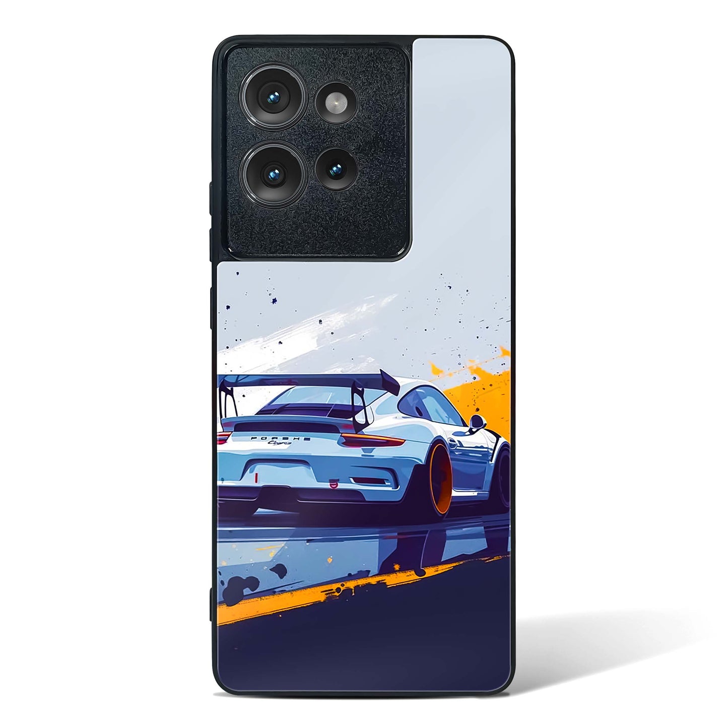 Racing Car Art Glass Phone Case-Motorola Edge 50