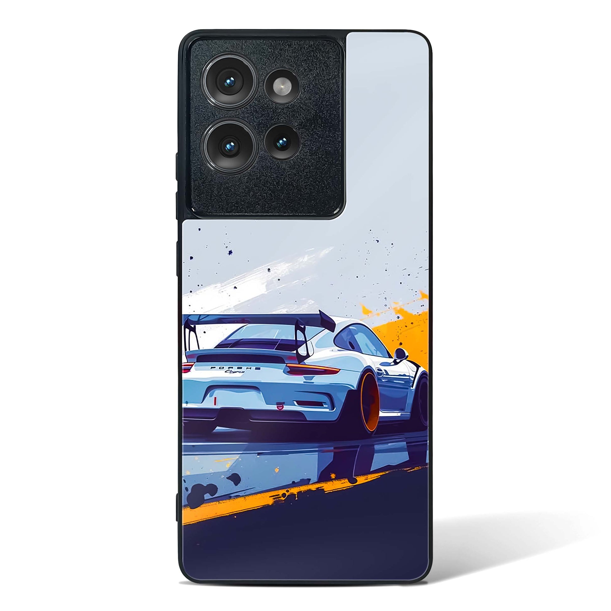 Racing Car Art Glass Phone Case-Motorola Edge 50