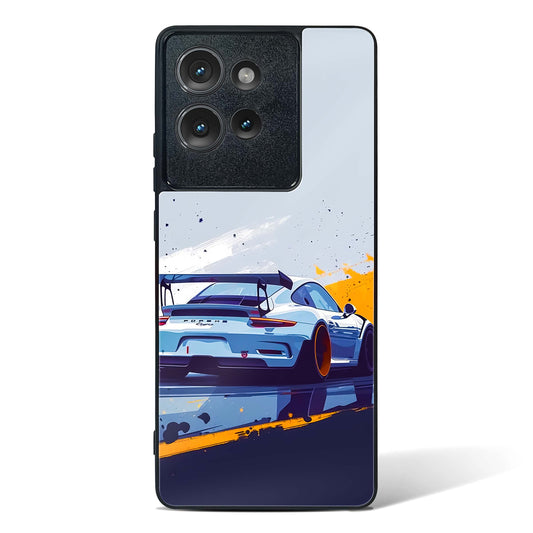 Racing Car Art Glass Phone Case-Motorola Edge 50