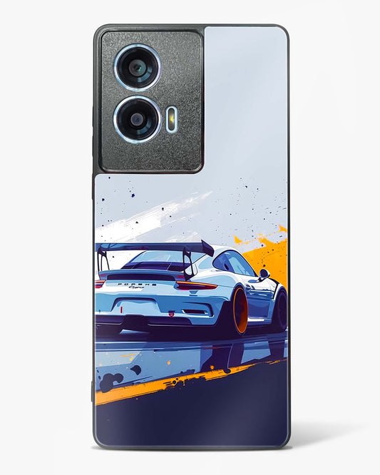 Racing Car Art Glass Phone Case-Motorola Edge 50 Fusion