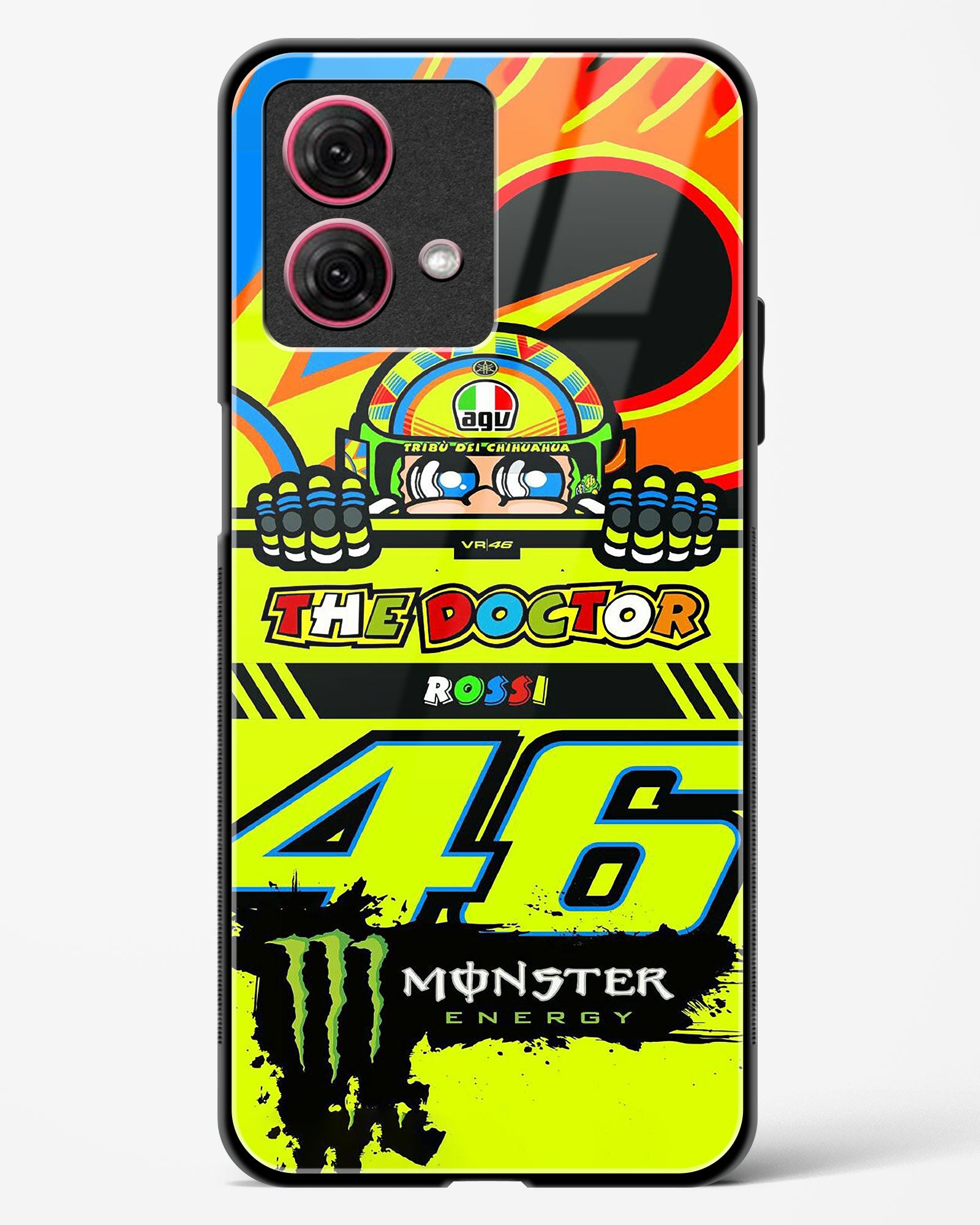 Racing Monster Glass Phone Case-Moto G84 5G