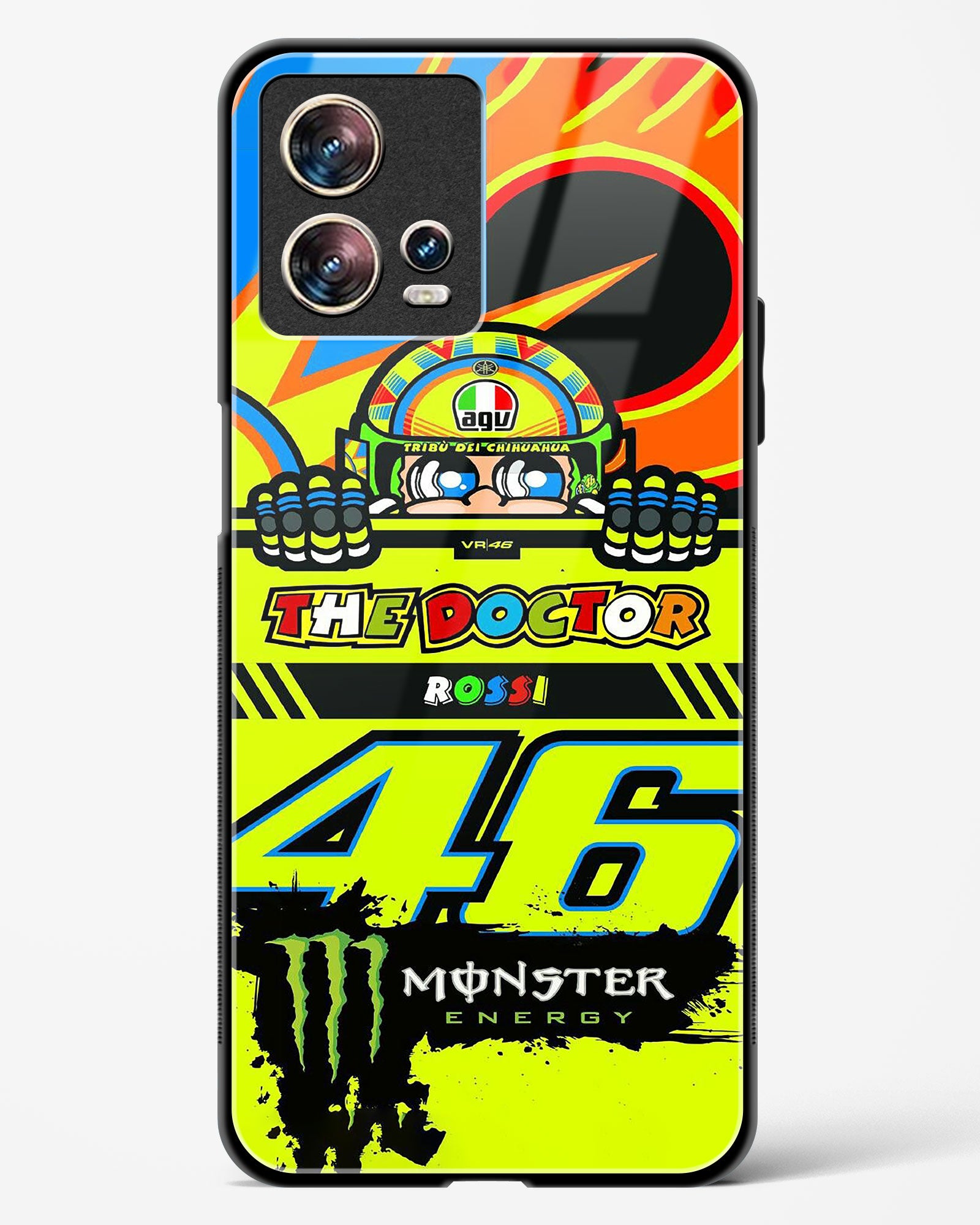 Racing Monster Glass Phone Case-Motorola Edge 30 Fusion