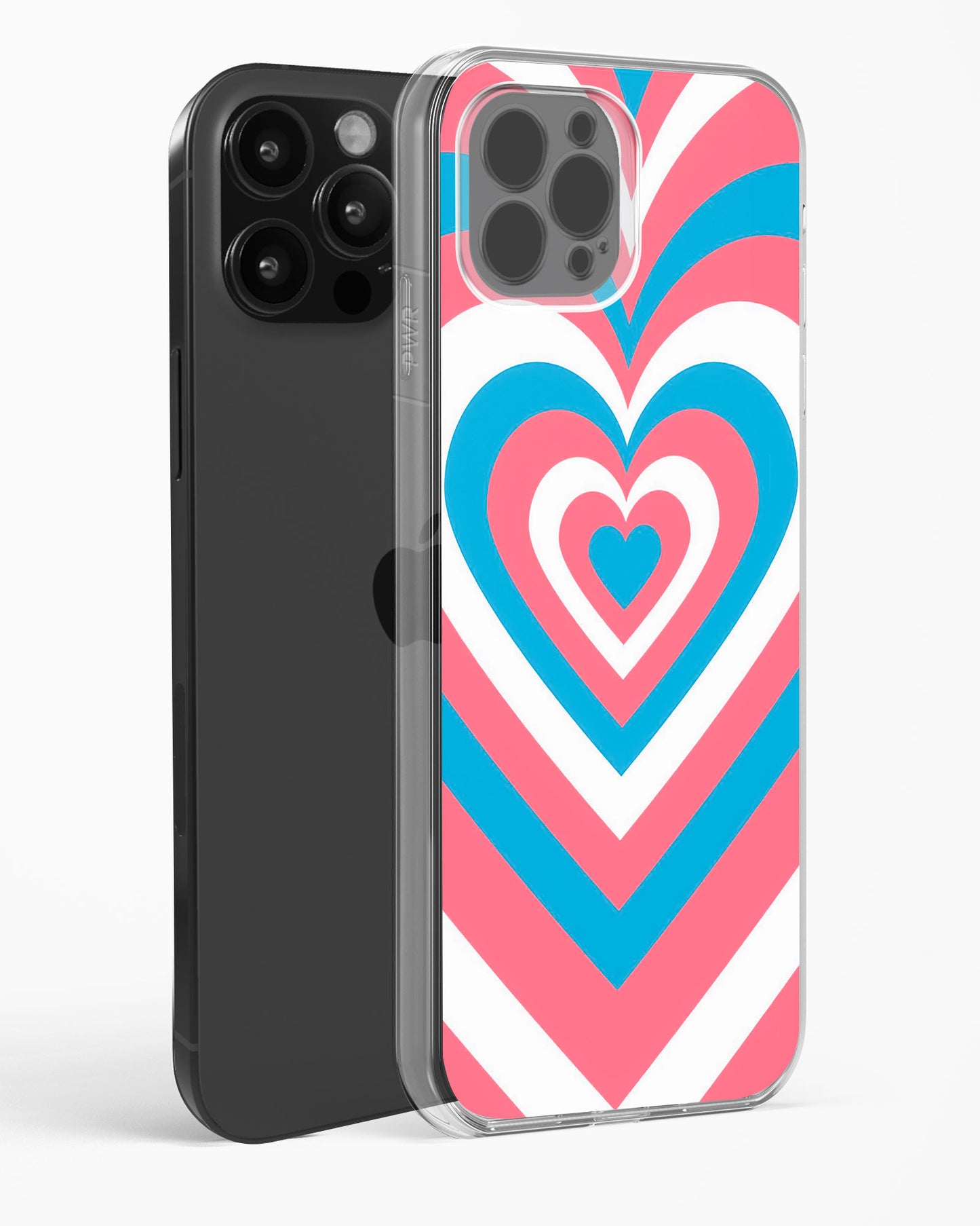 Radiant Hearts Clear Silicone Case