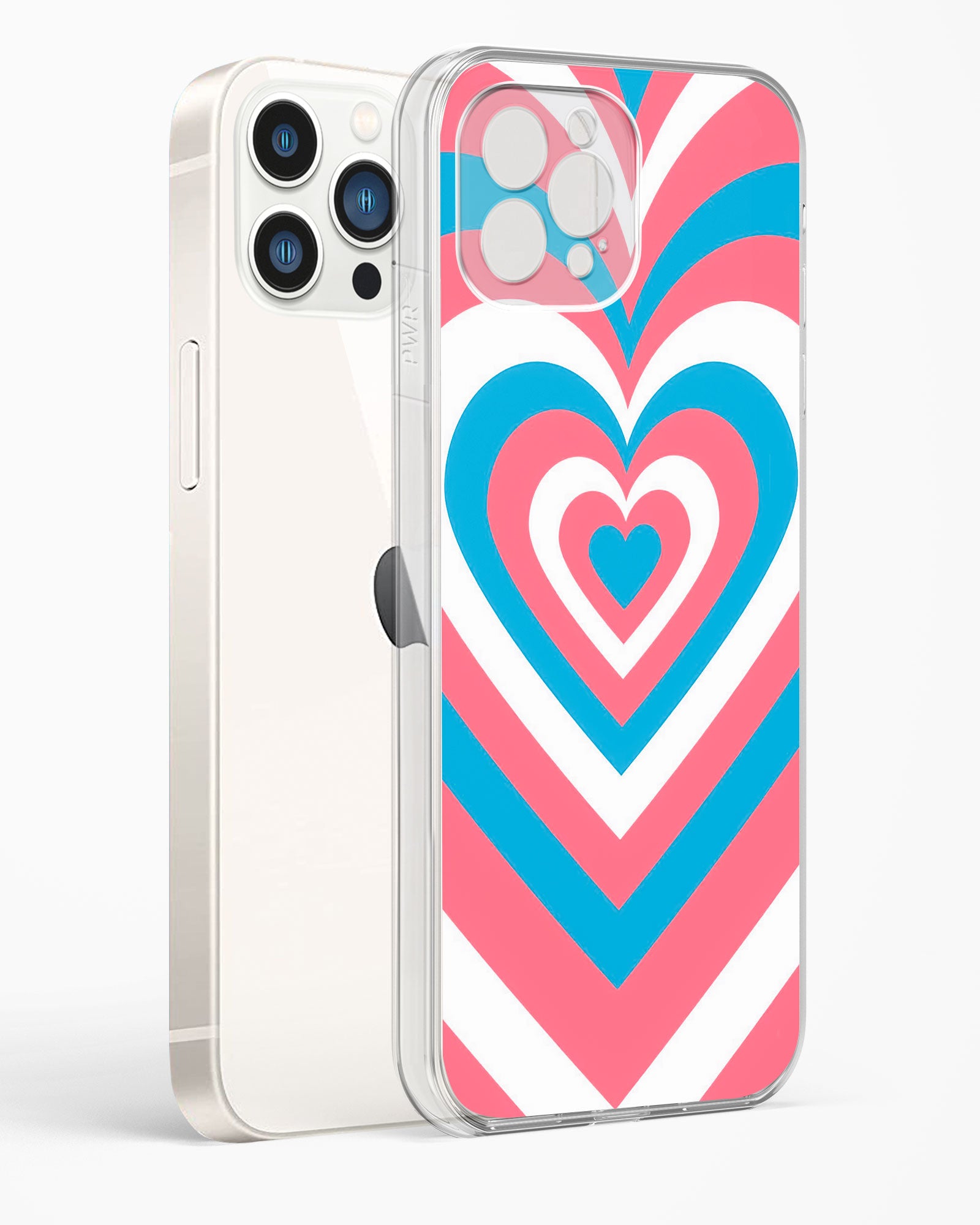 Radiant Hearts Clear Silicone Case