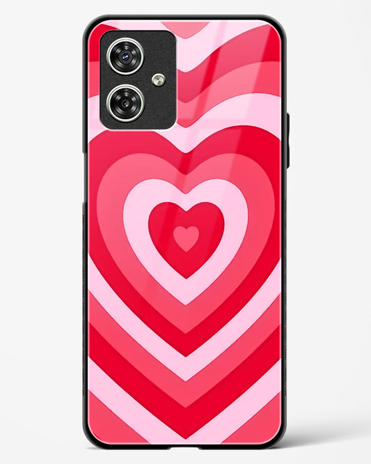 Radiant Hearts Gradient Glass Phone Case-Moto G54 5G