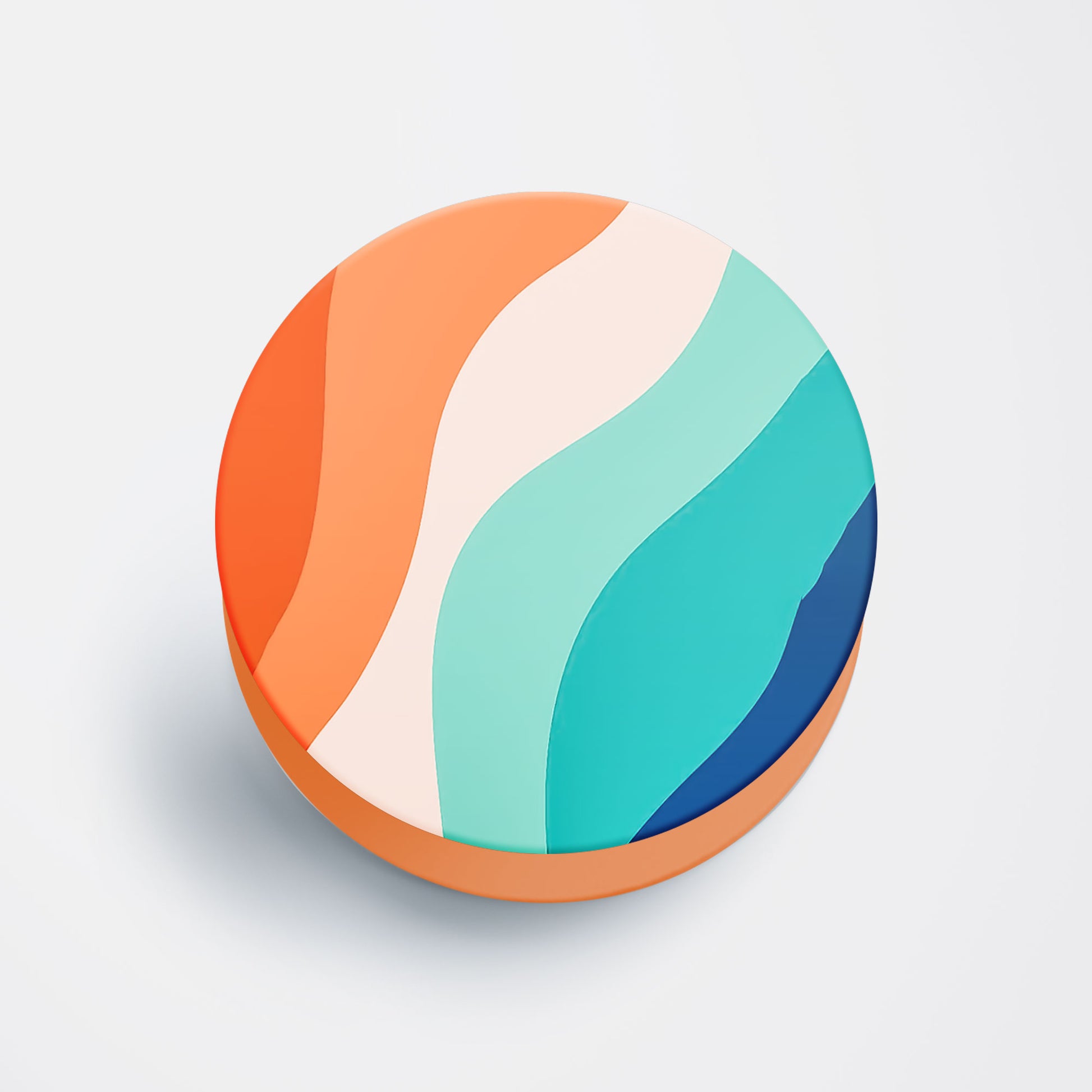 Rainbow Waves Flat Pop Holder