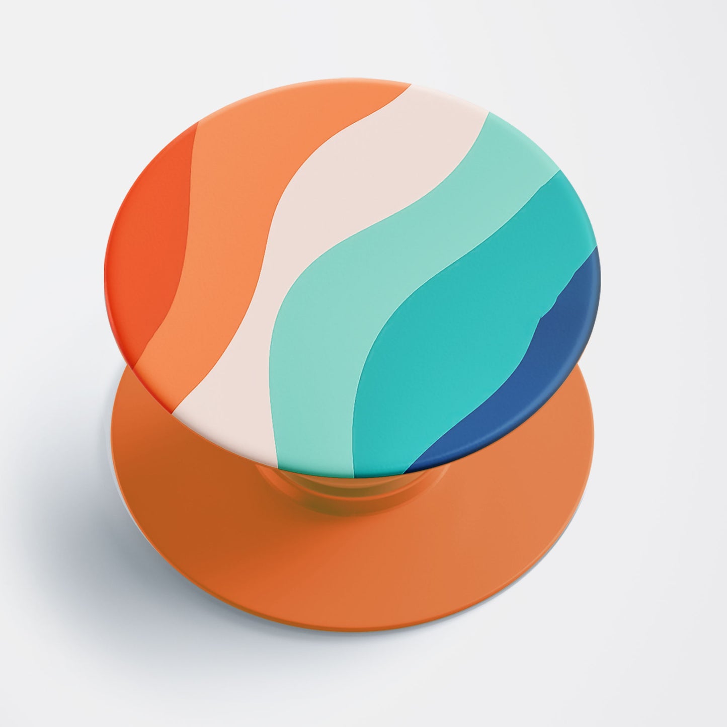 Rainbow Waves Flat Pop Holder