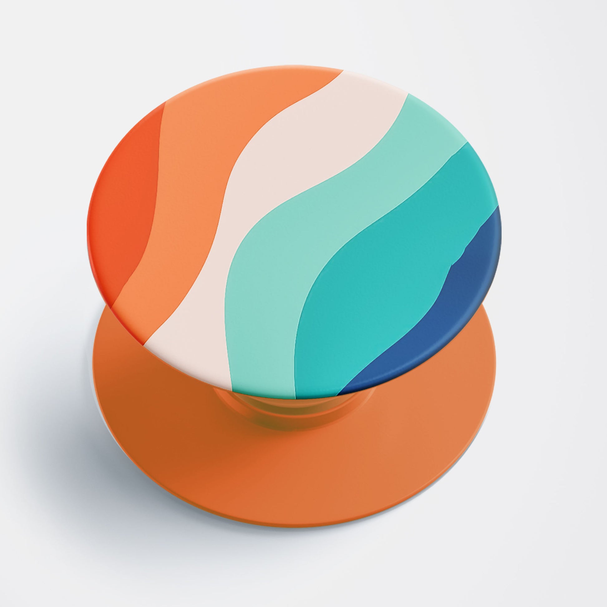 Rainbow Waves Flat Pop Holder