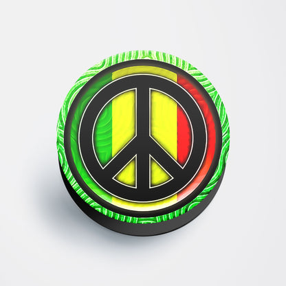 Rasta Peace Flat Pop Holder