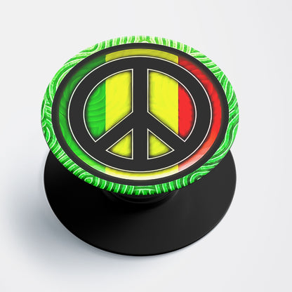 Rasta Peace Flat Pop Holder