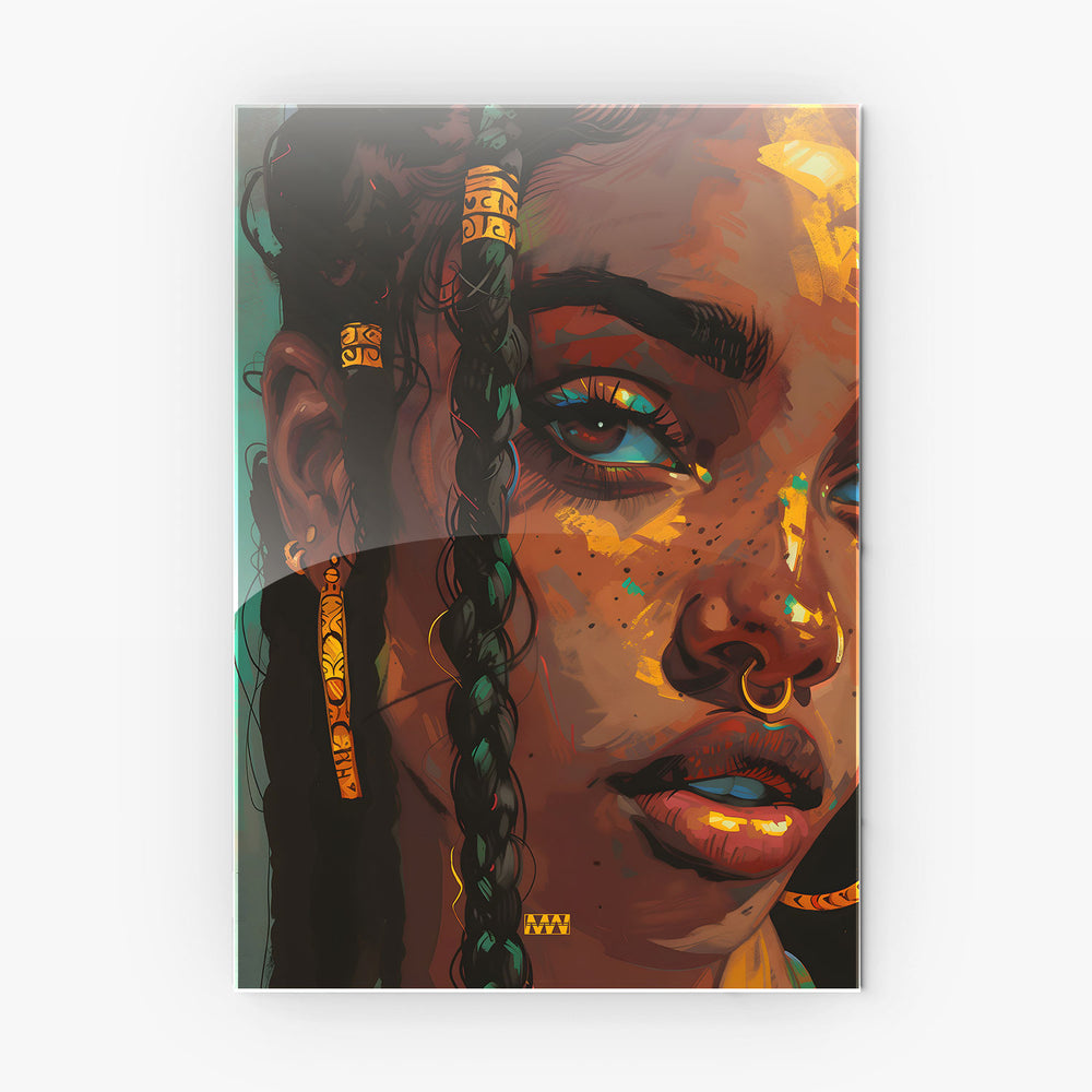 Raw Beauty Portrait metal poster