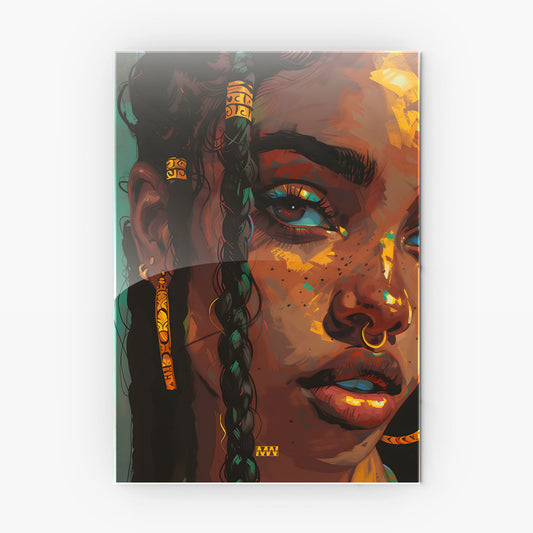 Raw Beauty Portrait metal poster