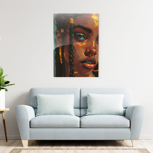 Raw Beauty Portrait Metal-Poster