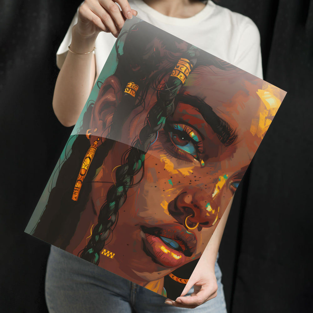 Raw Beauty Portrait Metal-Poster