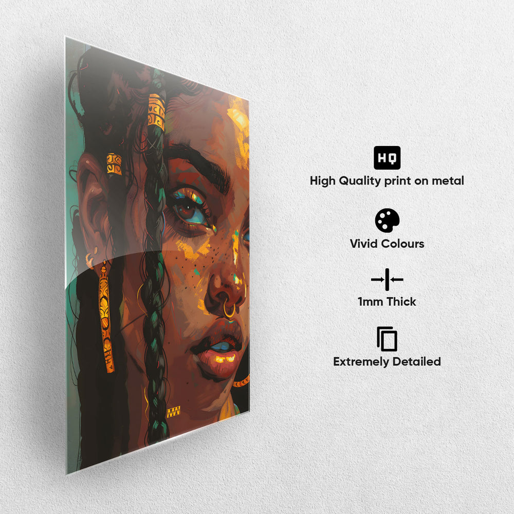 Raw Beauty Portrait Metal-Poster