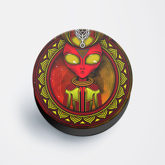 Red Alien Flat Pop Holder