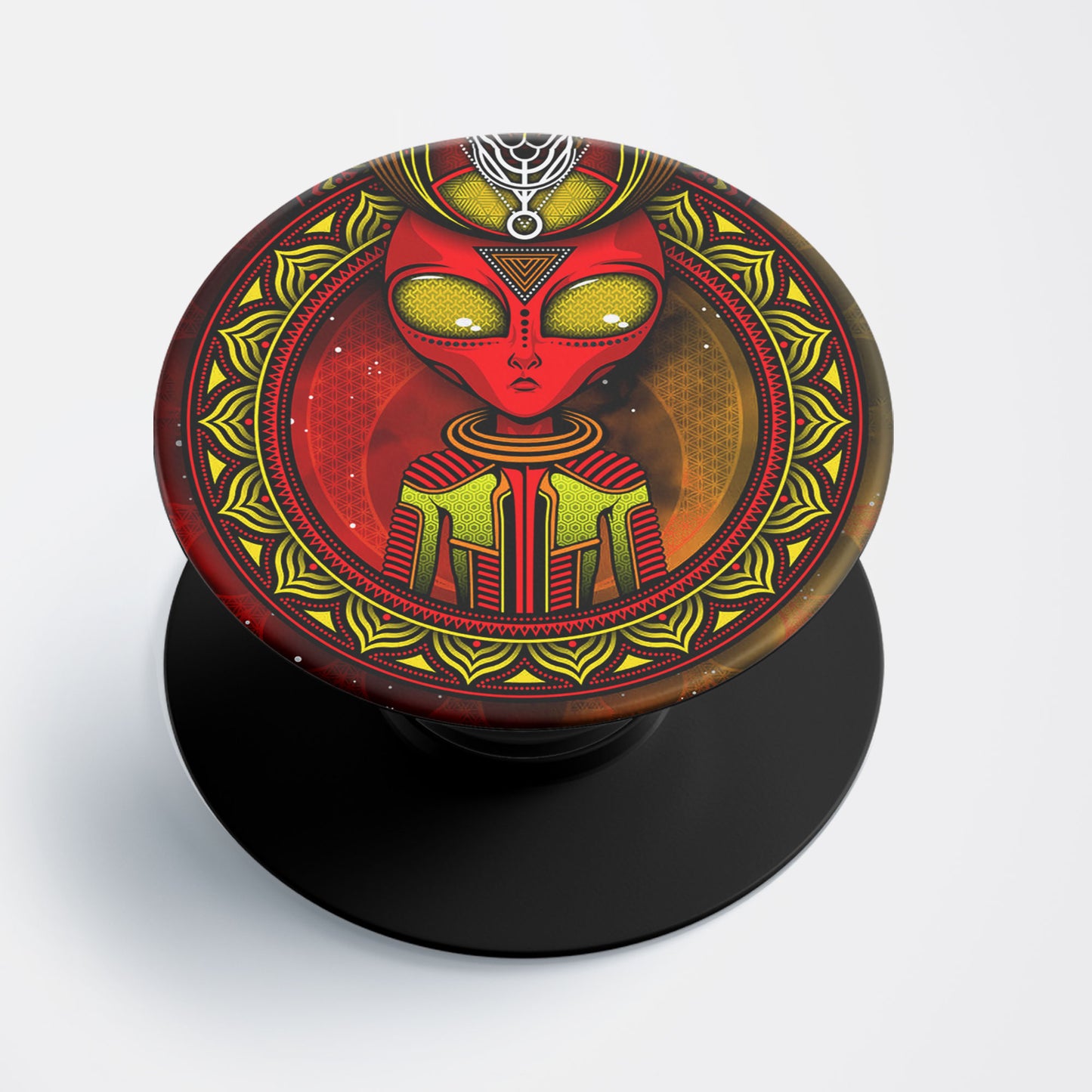 Red Alien Flat Pop Holder