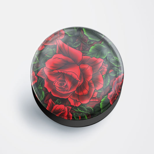 Red Rose Floral Gloss Pop Holder