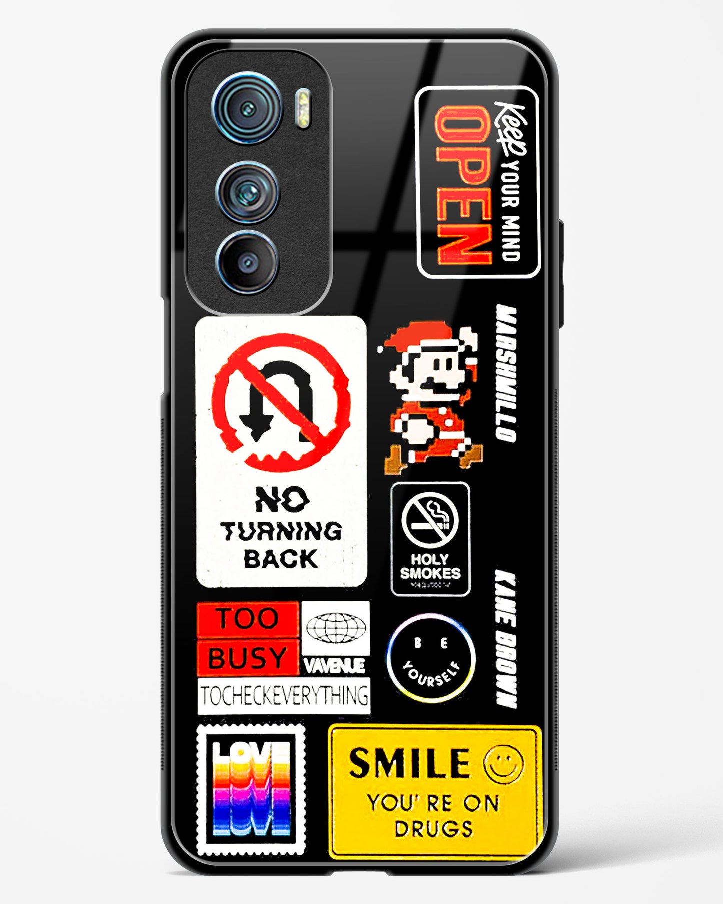 Retro-inspired Labels Glass Phone Case-Motorola Edge 30