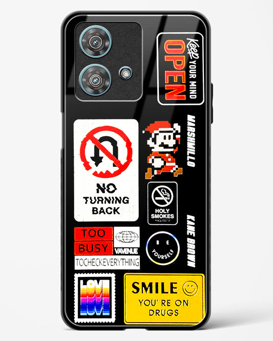 Retro-inspired Labels Glass Phone Case-Motorola Edge 40 Neo