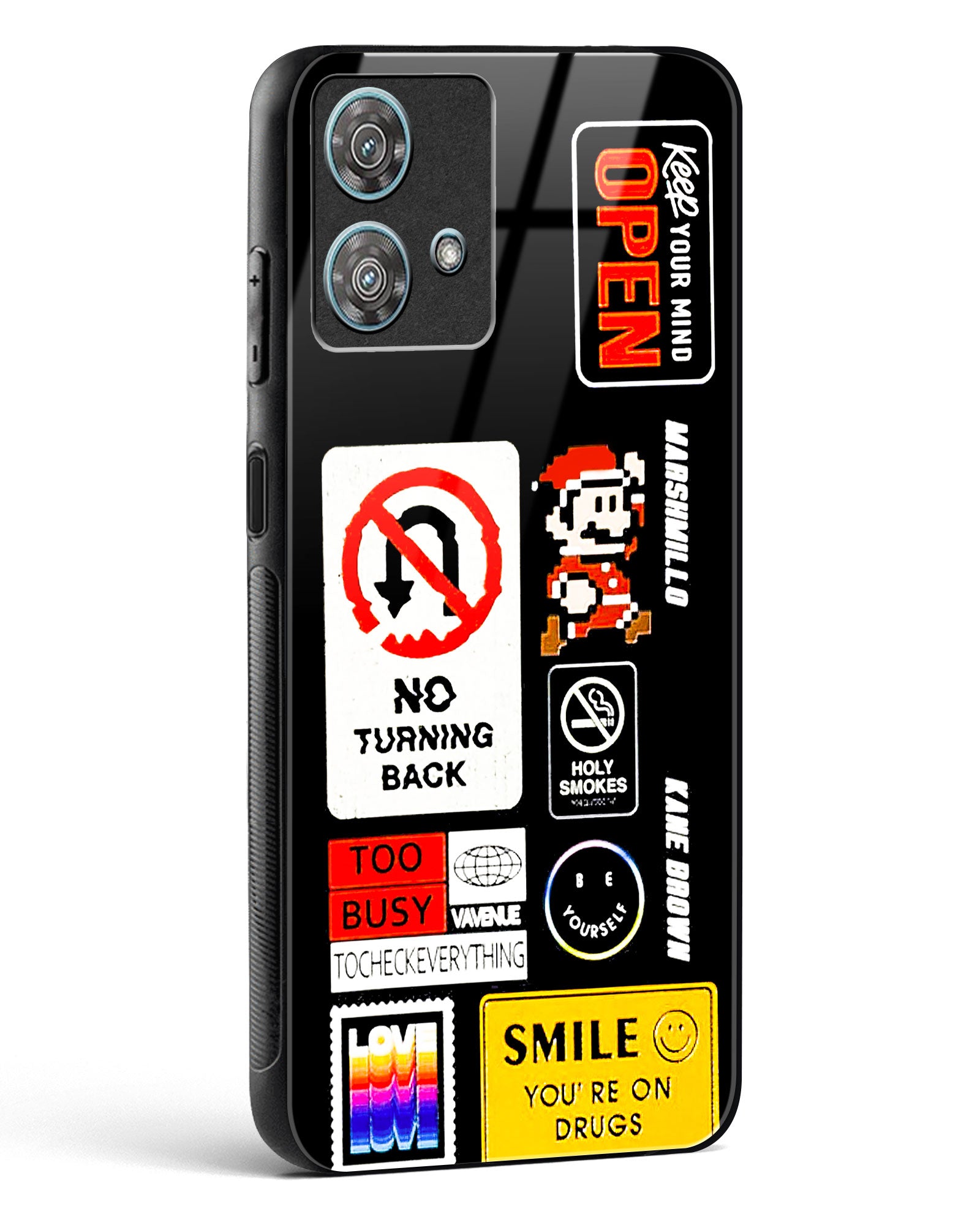 Retro-inspired Labels Glass Phone Case-Motorola Edge 40 Neo