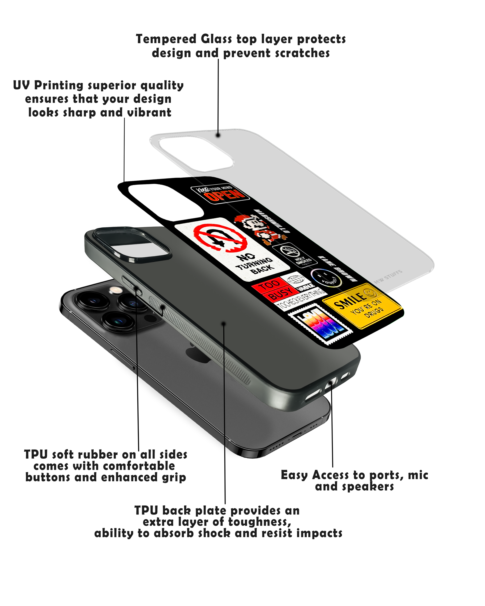 Retro-inspired Designer Glass Case -  - MW Stuffs - 