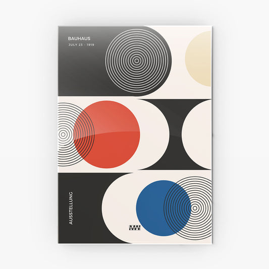 Retro Bauhaus Shapes metal poster