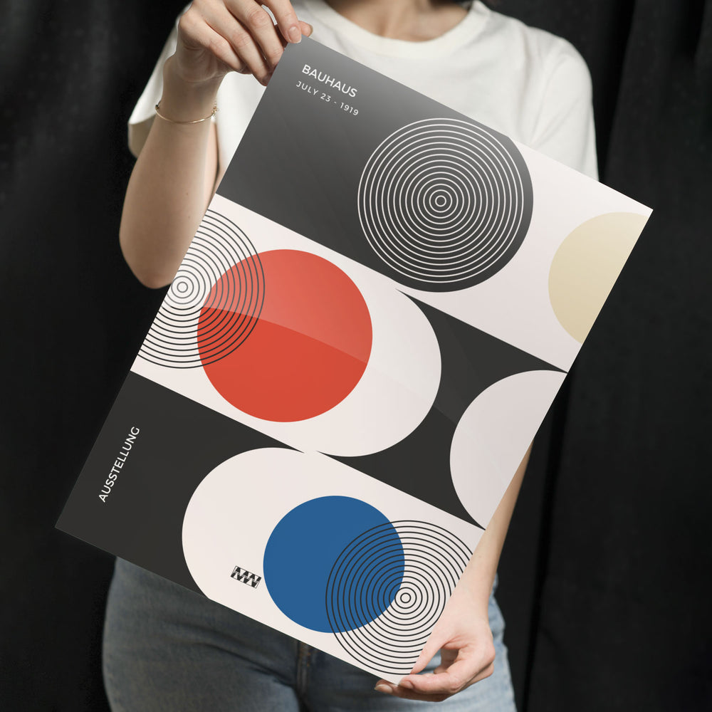Retro Bauhaus Shapes Metal-Poster