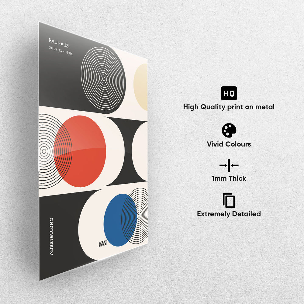 Retro Bauhaus Shapes Metal-Poster