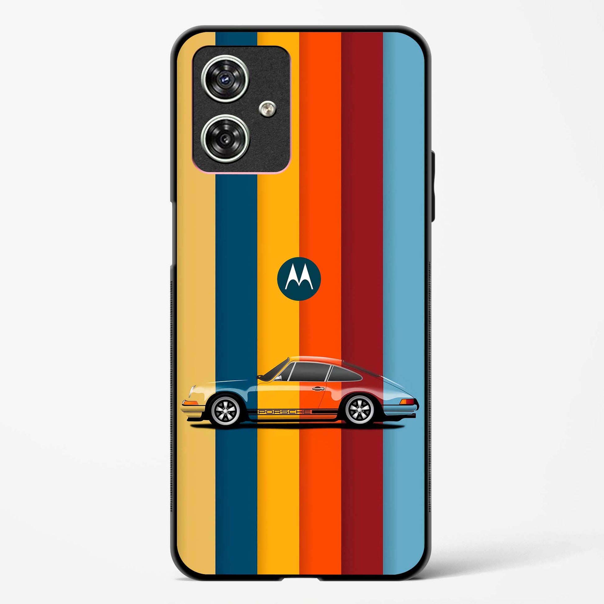 Retro Colors Striped Glass Phone Case-Moto G64 5G
